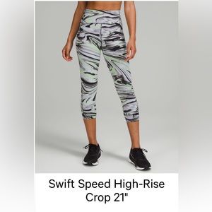 Swift Speed High-Rise Crop 21” Size 6